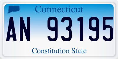 CT license plate AN93195