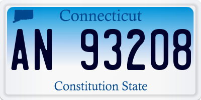 CT license plate AN93208