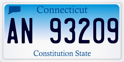 CT license plate AN93209
