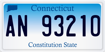 CT license plate AN93210