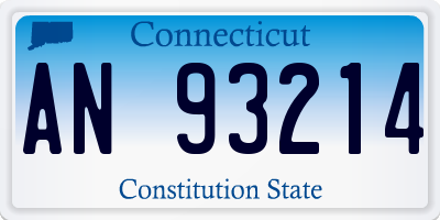CT license plate AN93214