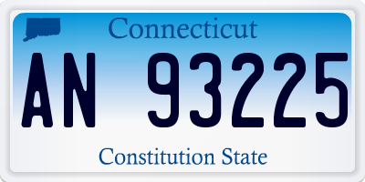 CT license plate AN93225