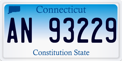 CT license plate AN93229
