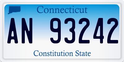 CT license plate AN93242