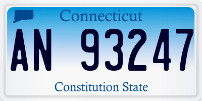 CT license plate AN93247