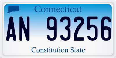 CT license plate AN93256