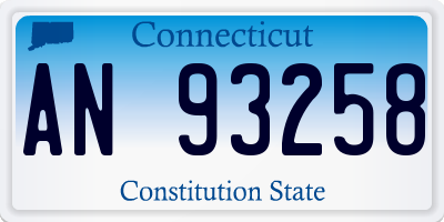 CT license plate AN93258