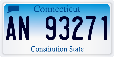CT license plate AN93271