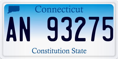 CT license plate AN93275