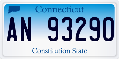 CT license plate AN93290