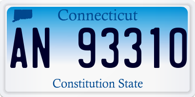 CT license plate AN93310