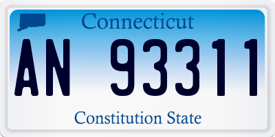 CT license plate AN93311