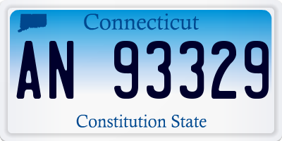 CT license plate AN93329