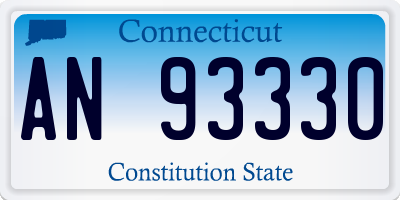 CT license plate AN93330