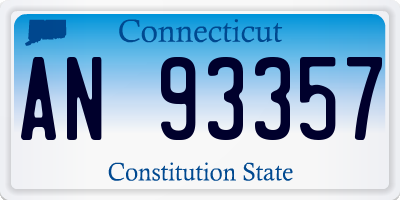 CT license plate AN93357