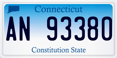 CT license plate AN93380