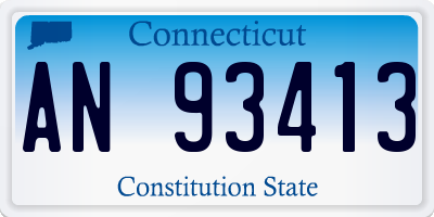 CT license plate AN93413