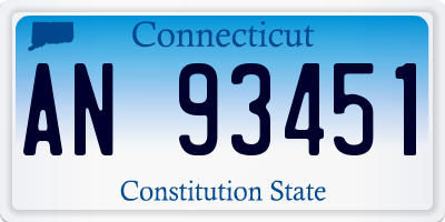 CT license plate AN93451