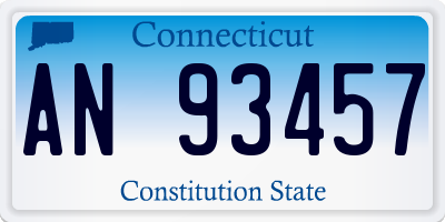 CT license plate AN93457