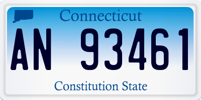 CT license plate AN93461
