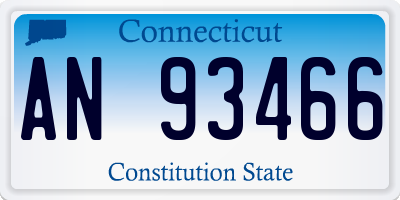 CT license plate AN93466