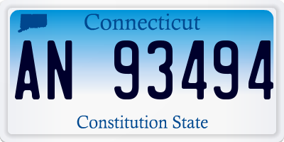 CT license plate AN93494