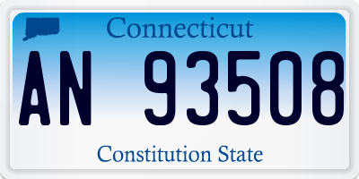 CT license plate AN93508