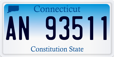 CT license plate AN93511
