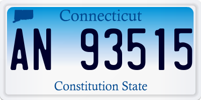 CT license plate AN93515