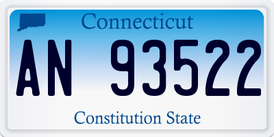 CT license plate AN93522