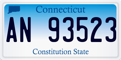 CT license plate AN93523