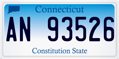 CT license plate AN93526