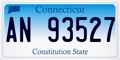 CT license plate AN93527