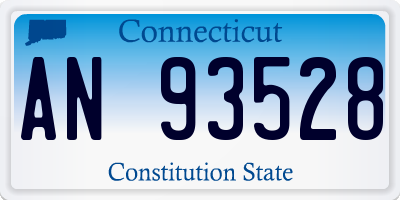 CT license plate AN93528