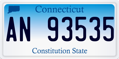CT license plate AN93535