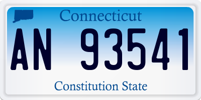 CT license plate AN93541