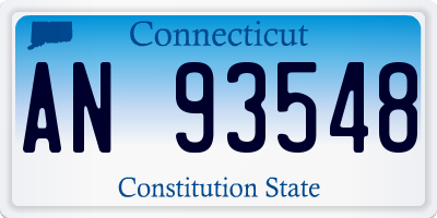 CT license plate AN93548