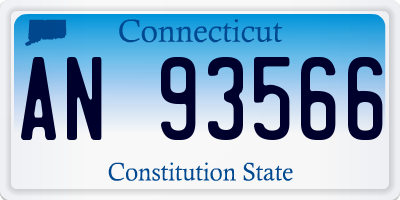 CT license plate AN93566