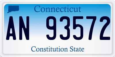CT license plate AN93572