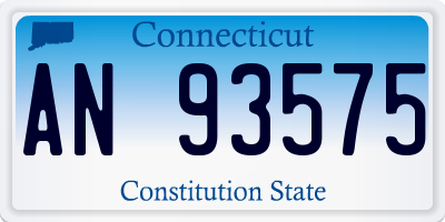 CT license plate AN93575