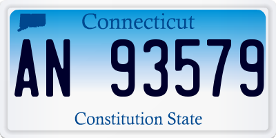 CT license plate AN93579