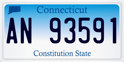 CT license plate AN93591