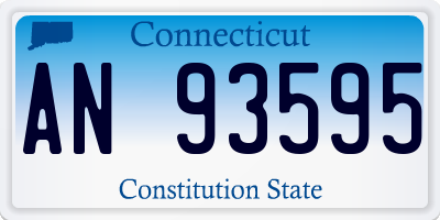 CT license plate AN93595