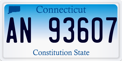 CT license plate AN93607
