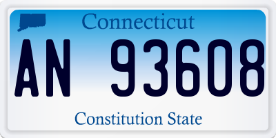 CT license plate AN93608