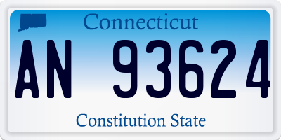 CT license plate AN93624