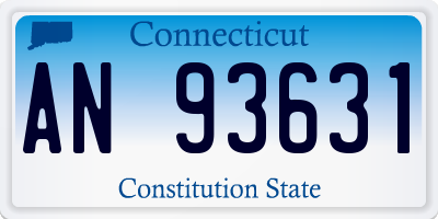 CT license plate AN93631
