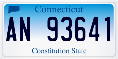 CT license plate AN93641