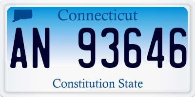 CT license plate AN93646