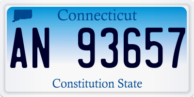 CT license plate AN93657